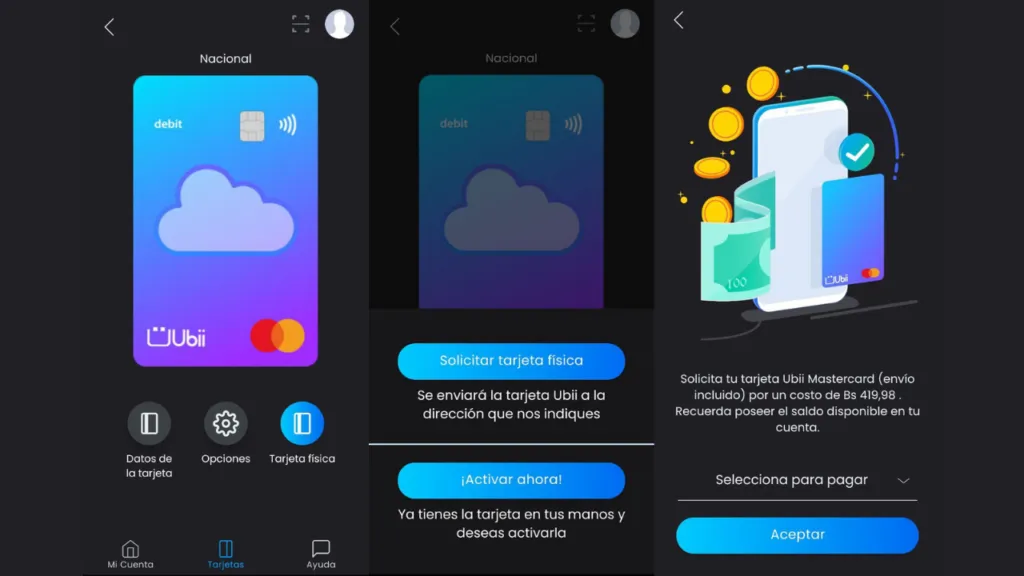 Como solicitar la tarjeta fisica de Ubii